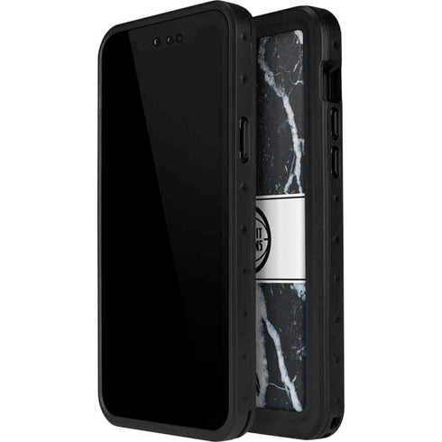NBA Detroit Pistons Marble iPhone 13 Mini Waterproof Case