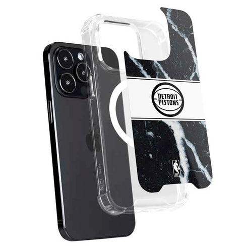 NBA Detroit Pistons Marble iPhone 13 Pro MagSafe Case