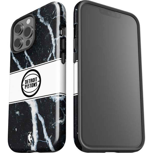 NBA Detroit Pistons Marble iPhone 13 Pro Max Impact Case
