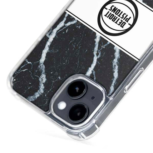 NBA Detroit Pistons Marble iPhone 15 MagSafe Case