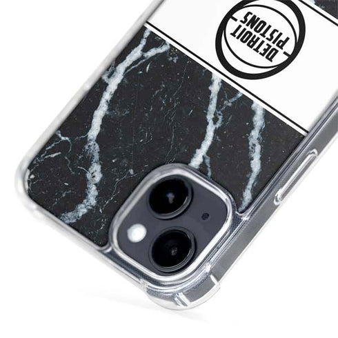 NBA Detroit Pistons Marble iPhone 14 Plus MagSafe Case
