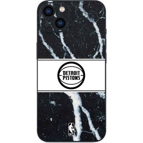 NBA Detroit Pistons Marble iPhone 14 Plus Skin