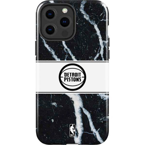 NBA Detroit Pistons Marble iPhone 15 Pro Max Impact Case