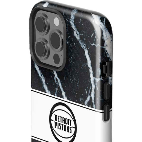 NBA Detroit Pistons Marble iPhone 14 Pro Max Impact Case