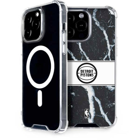 NBA Detroit Pistons Marble iPhone 14 Pro Max MagSafe Case