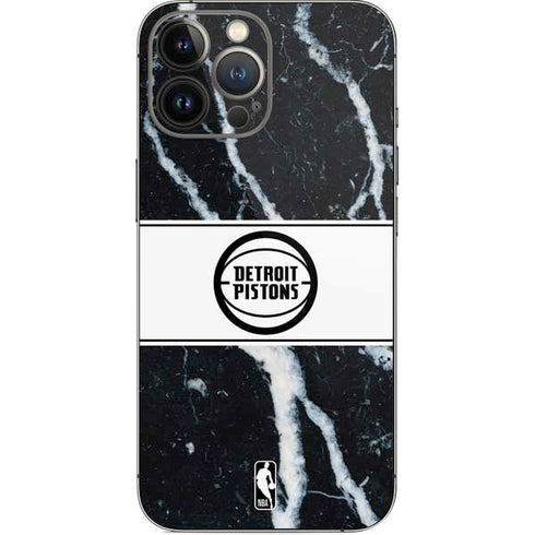NBA Detroit Pistons Marble iPhone 14 Pro Max Skin