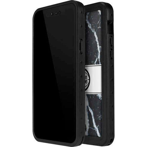 NBA Detroit Pistons Marble iPhone 14 Pro Max Waterproof Case