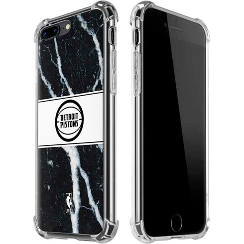 NBA Detroit Pistons Marble iPhone 7/8 Plus Clear Case