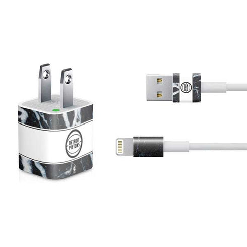 NBA Detroit Pistons Marble iPhone Charger (5W USB) Skin