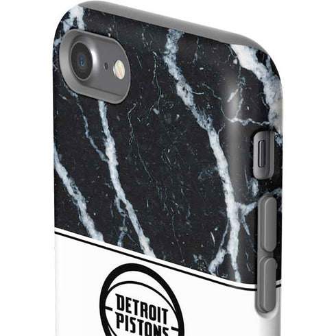 NBA Detroit Pistons Marble iPhone SE (2nd & 3rd Gen) Pro Case