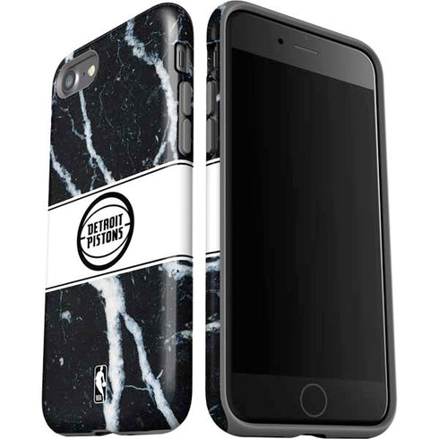 NBA Detroit Pistons Marble iPhone SE (2nd & 3rd Gen) Pro Case