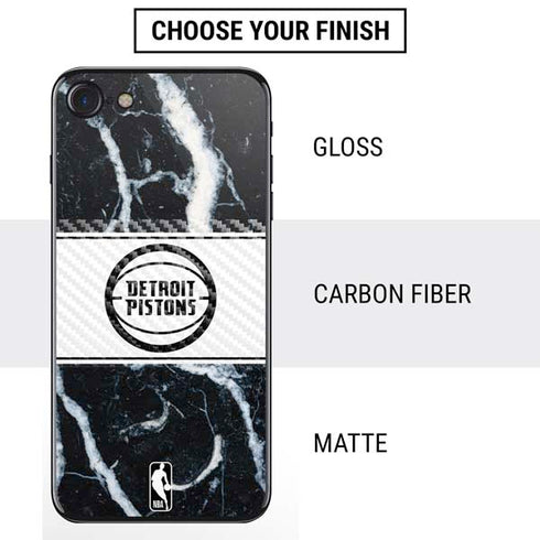 NBA Detroit Pistons Marble iPhone SE (2nd & 3rd Gen) Skin