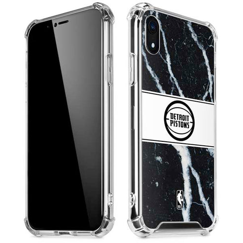 NBA Detroit Pistons Marble iPhone XR Clear Case