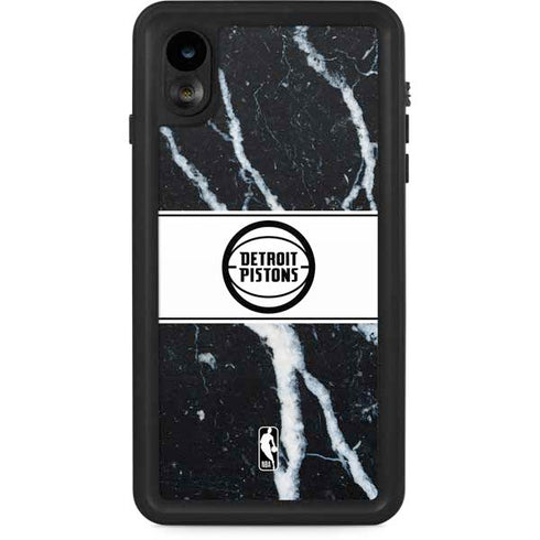 NBA Detroit Pistons Marble iPhone XR Waterproof Case