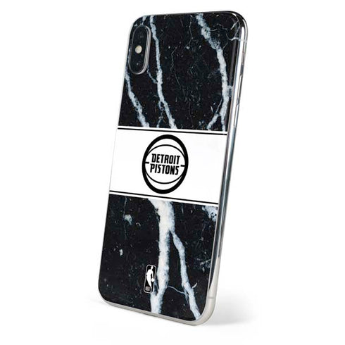 NBA Detroit Pistons Marble iPhone XS Skin