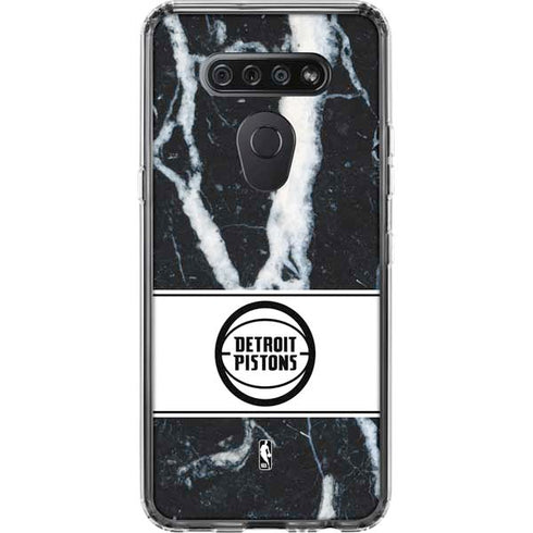 NBA Detroit Pistons Marble LG K51/Q51 Clear Case