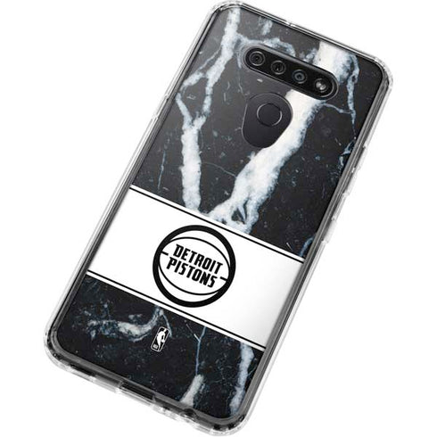 NBA Detroit Pistons Marble LG K51/Q51 Clear Case
