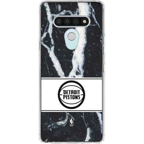 NBA Detroit Pistons Marble LG Stylo 6 Clear Case