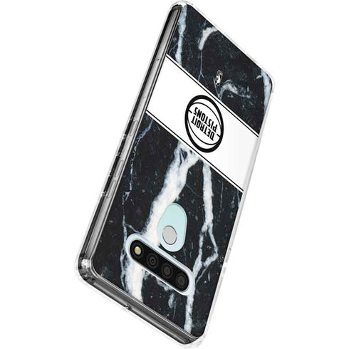 NBA Detroit Pistons Marble LG Stylo 6 Clear Case