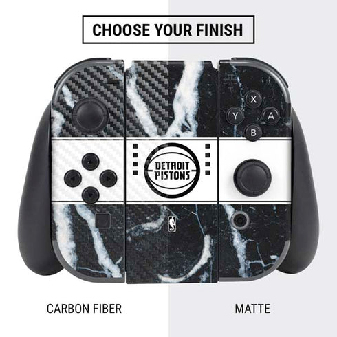 NBA Detroit Pistons Marble Nintendo Switch Bundle Skin