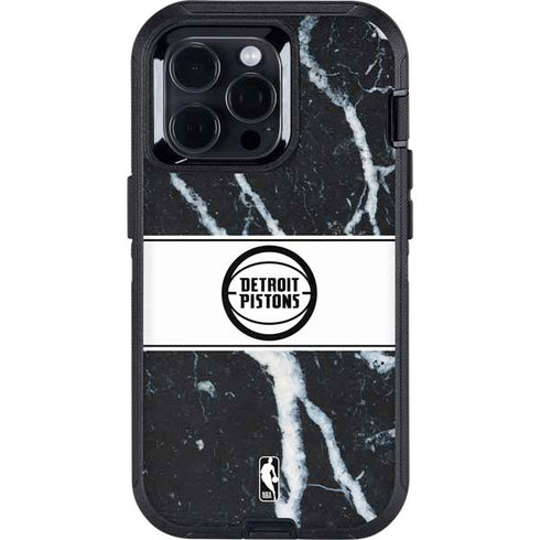 NBA Detroit Pistons Marble Otterbox Defender iPhone Skin