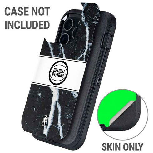 NBA Detroit Pistons Marble Otterbox Defender iPhone Skin
