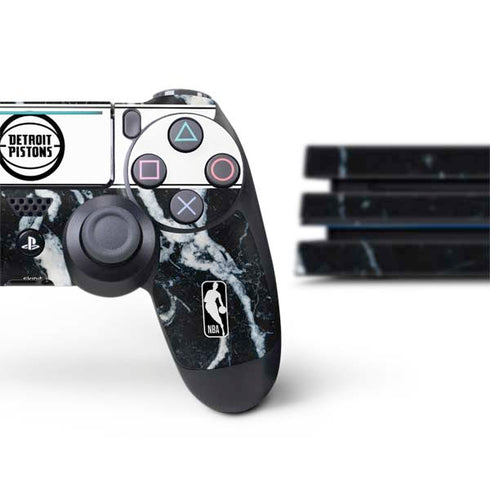 NBA Detroit Pistons Marble PS4 Pro Bundle Skin