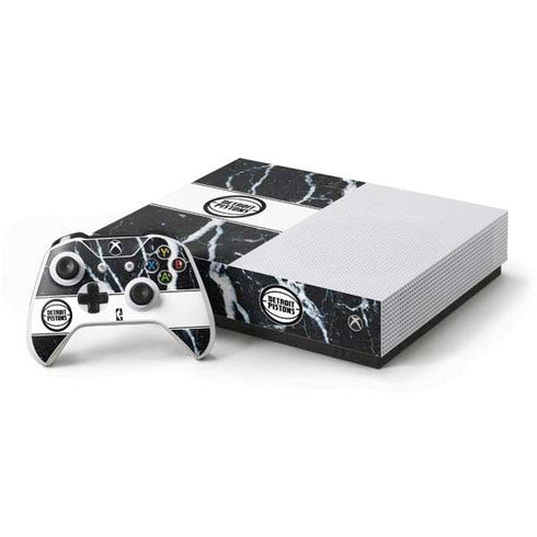 NBA Detroit Pistons Marble Xbox One S All-Digital Edition Bundle Skin