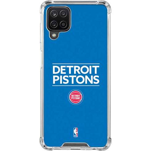 NBA Detroit Pistons Standard - Blue Galaxy A12 Clear Case