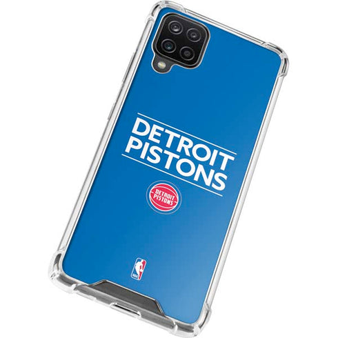 NBA Detroit Pistons Standard - Blue Galaxy A12 Clear Case