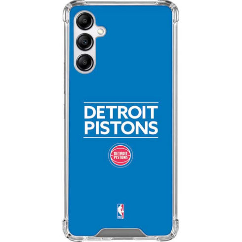 NBA Detroit Pistons Standard - Blue Galaxy A14 5G Clear Case