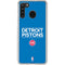 NBA Detroit Pistons Standard - Blue Galaxy A21 Clear Case