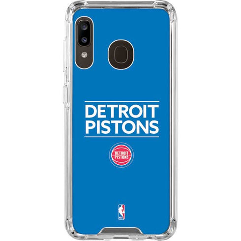 NBA Detroit Pistons Standard - Blue Galaxy A30 Clear Case