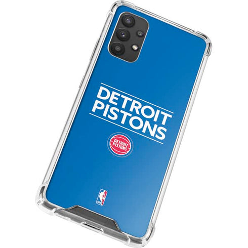 NBA Detroit Pistons Standard - Blue Galaxy A32 5G Clear Case