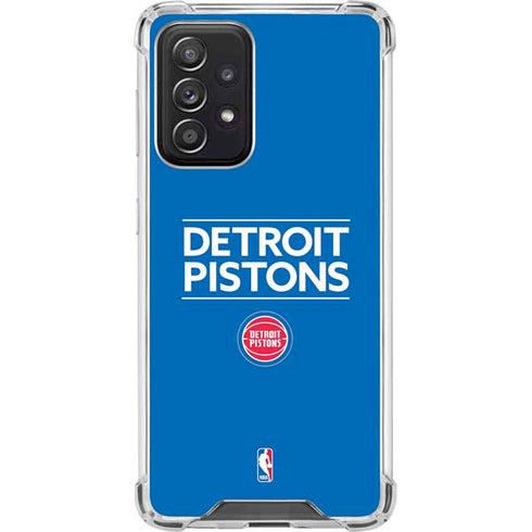 NBA Detroit Pistons Standard - Blue Galaxy A52 5G Clear Case