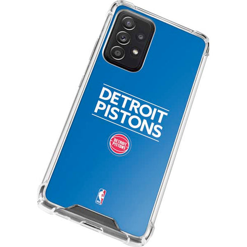 NBA Detroit Pistons Standard - Blue Galaxy A52 5G Clear Case