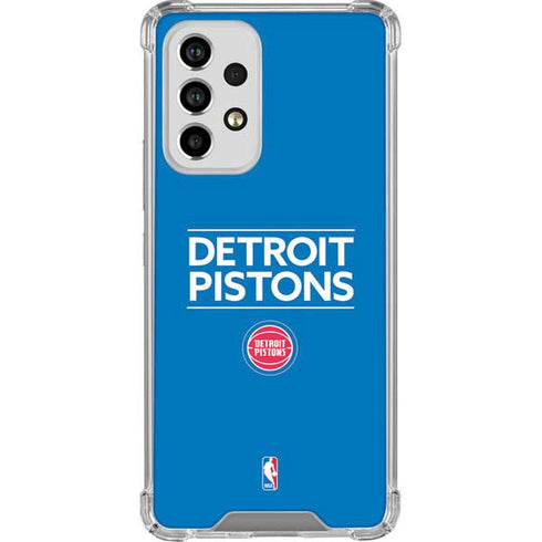 NBA Detroit Pistons Standard - Blue Galaxy A53 5G Clear Case