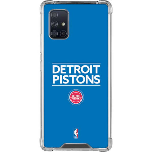 NBA Detroit Pistons Standard - Blue Galaxy A71 5G Clear Case