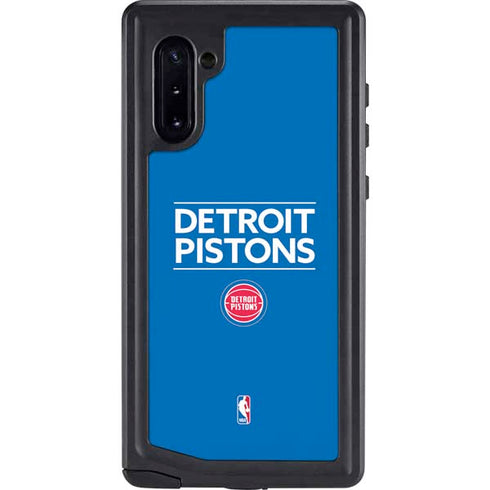 NBA Detroit Pistons Standard - Blue Galaxy Note 10 Waterproof Case