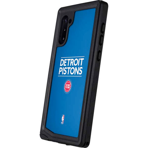 NBA Detroit Pistons Standard - Blue Galaxy Note 10 Waterproof Case