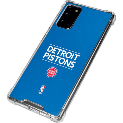 NBA Detroit Pistons Standard - Blue Galaxy Note20 5G Clear Case