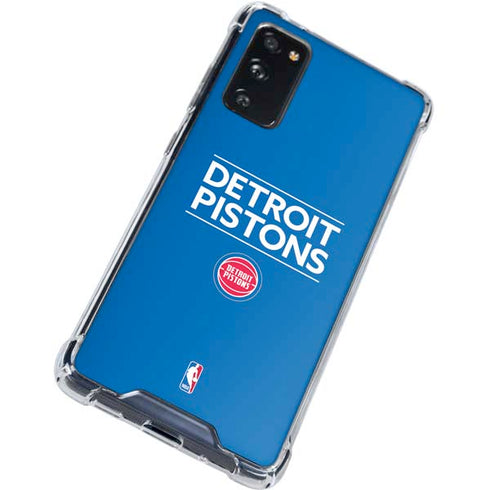 NBA Detroit Pistons Standard - Blue Galaxy S20 FE Clear Case