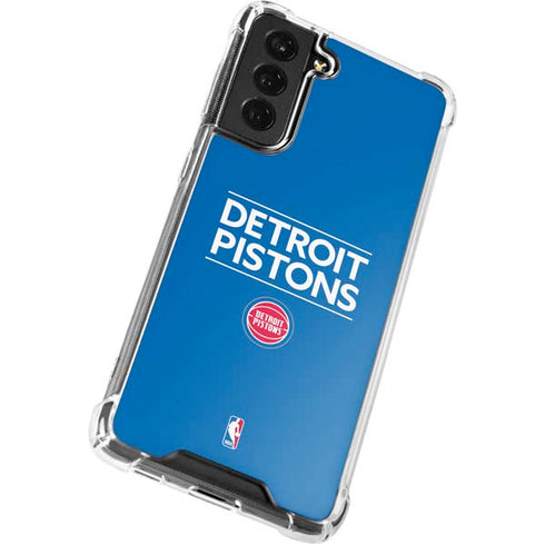 NBA Detroit Pistons Standard - Blue Galaxy S21 FE Clear Case