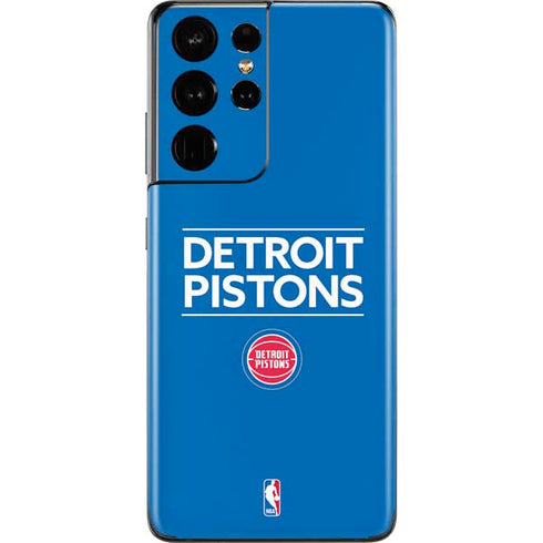 NBA Detroit Pistons Standard - Blue Galaxy S21 Ultra 5G Skin