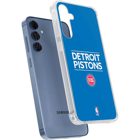 NBA Detroit Pistons Standard - Blue Galaxy S24 Clear Case