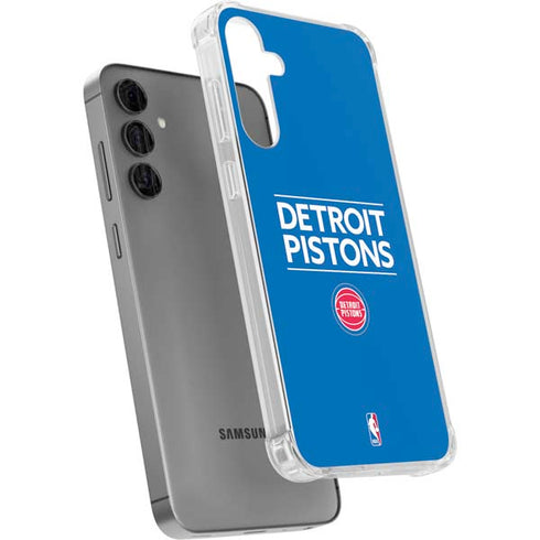 NBA Detroit Pistons Standard - Blue Galaxy S24 Plus Clear Case