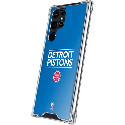 NBA Detroit Pistons Standard - Blue Galaxy S24 Ultra Clear Case