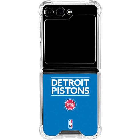 NBA Detroit Pistons Standard - Blue Galaxy Z Flip5 5G Clear Case