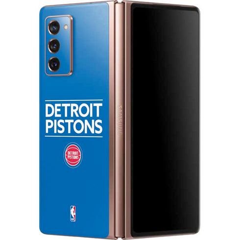 NBA Detroit Pistons Standard - Blue Galaxy Z Fold2 5G Skin