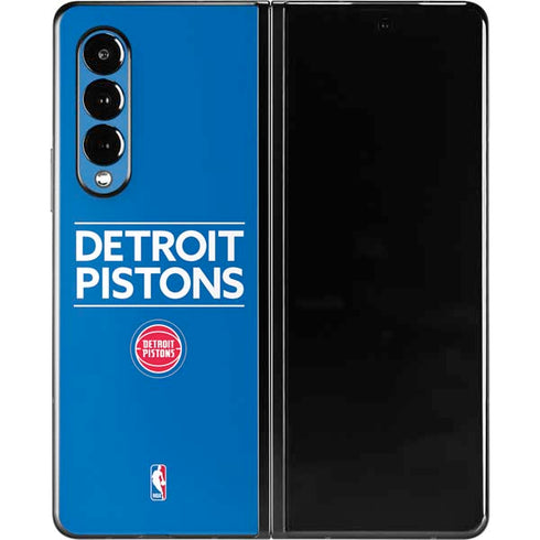 NBA Detroit Pistons Standard - Blue Galaxy Z Fold3 5G Skin